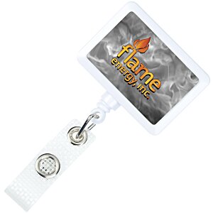 Jumbo Retractable Badge Holder with Antimicrobial Additive - 40" Rectangle - Label Main Image