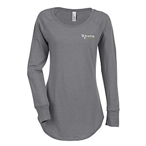 Optimal Tri-Blend Long Sleeve T-Shirt - Ladies' -  Embroidered Main Image