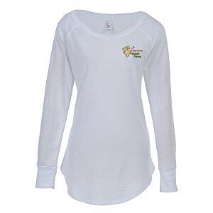 Optimal Tri-Blend Long Sleeve T-Shirt - Ladies' - White - Embroidered Main Image