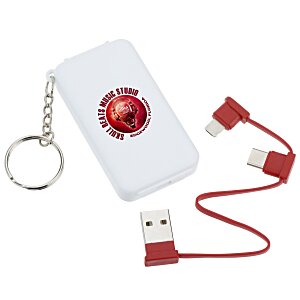 Duo Charging Cable with Phone Stand Keychain Main Image