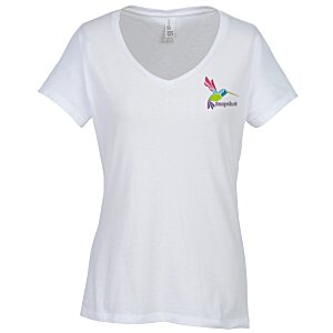 Ultimate V-Neck T-Shirt - Ladies - White - Embroidered Main Image