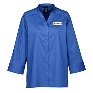 Crown Collection Stretch Broadcloth 3/4 Sleeve Shirt - Ladies' Main Image