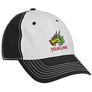 Contrast Stitch Dad Cap - Embroidered Main Image