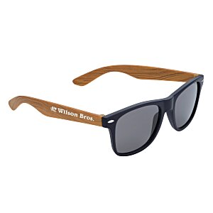 Wood Grain Beach Sunglasses - Sides Main Image