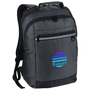 Roman Reflective Laptop Backpack - Embroidered Main Image