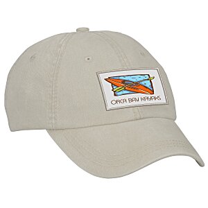 Cotton Pigment Dyed Twill Cap - Full Color Patch Main Image