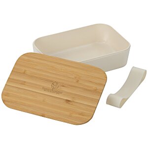 Bamboo Fiber Lunch Box with Cutting Board Lid Main Image