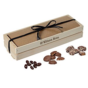 Wooden Crate with Chocolate Favorites Main Image