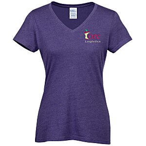 Team Favorite Blended V-Neck T-Shirt - Ladies' - Colors - Embroidered Main Image