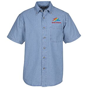 Sierra Pacific Short Sleeve Denim Shirt Main Image