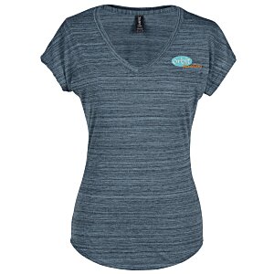 Anvil Streak Tri-Blend T-Shirt - Ladies' - Embroidered Main Image