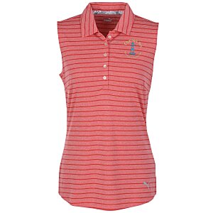 PUMA Golf Rotation Stripe Sleeveless Polo - Ladies' Main Image