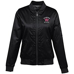 Aviator Satin Bomber Jacket - Ladies Main Image
