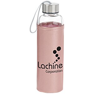 Aqua Pure Glass Bottle - 18 oz. - Metallic Sleeve Main Image