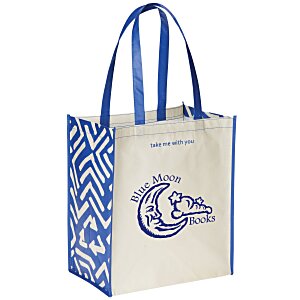 Expressions Grocery Tote - Royal Print - 24 hr Main Image