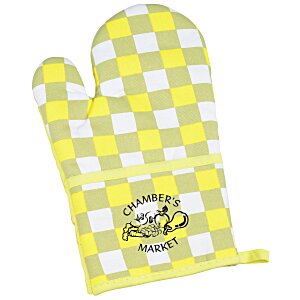 Therma-Grip Oven Mitt with Pocket - Plaid - 24 hr Main Image