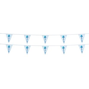 30' Triangle Pennant String - 12" x 9" - 16 Pennants - Two Sided Main Image