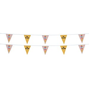 30' Triangle Pennant String - 12" x 9" - 16 Pennants - Two Sided - Alternating Main Image