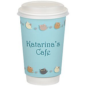 Full Color Insulated Paper Cup with Lid - 16 oz. Main Image