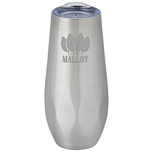 Diamond Vacuum Flute Tumbler - 10 oz. - Laser Engraved Main Image