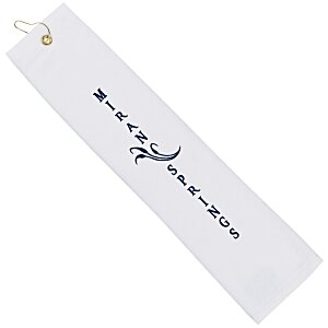 Midweight TriFold Golf Towel - White Main Image