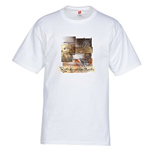 Hanes Tagless T-Shirt - Full Color - White Main Image