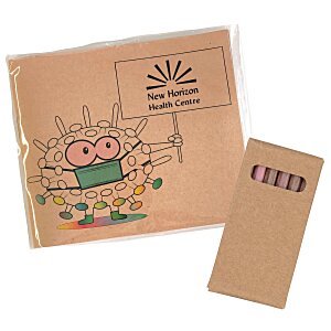 Kid's Coloring Book To-Go Set - Stay Healthy Main Image