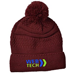 Cozy Cable Knit Pom Pom Beanie Main Image