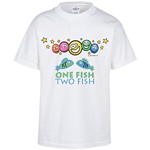 Super Kid T-Shirt - Youth - Full Color - White - Smiley Faces Main Image