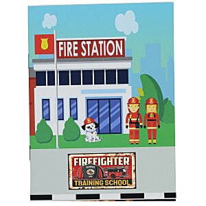 Kid's Reusable Sticker Activity Book - Fire Station Main Image