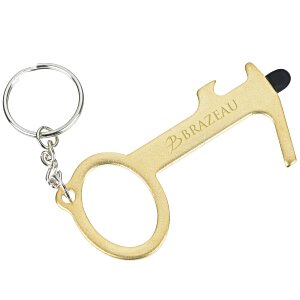 Touchless Bottle Opener with Stylus Keychain - 24 hr Main Image