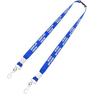 Youth Polyester 5/8" Lanyard with Neck Clasp and Swivel Snap Hooks Main Image