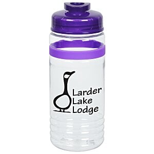 Clear Impact Banded Line Up Bottle with Flip Drink Lid - 20 oz. Main Image