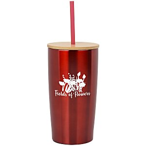 Yowie Vacuum Tumbler with Bamboo Lid & Straw - 18 oz. Main Image