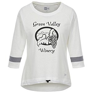 New Era CVC Tri-Blend 3/4 Sleeve Cinch Waist T-Shirt - Ladies' Main Image