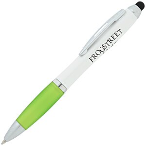 Satin Twist Stylus Pen with Antimicrobial Additive Main Image