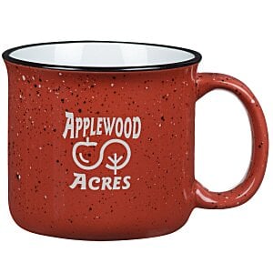 Campfire Ceramic Mug - Red - 15 oz. - Laser Engraved Main Image