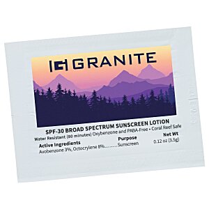 SPF30 Sunscreen Packet Main Image