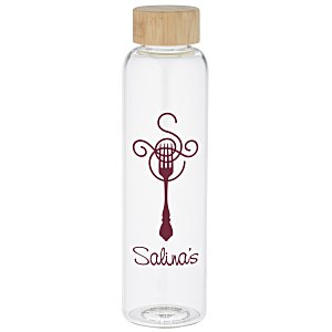 Belle Glass Bottle with Bamboo Lid - 20 oz. - Clear Main Image