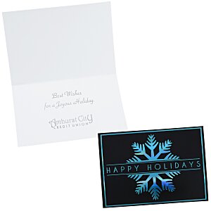 Snowflake Happy Holidays Greeting Card Main Image