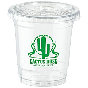Clear Soft Plastic Cup with Lid - 8 oz. Main Image