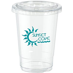 Clear Soft Plastic Cup with Lid - 10 oz. Main Image