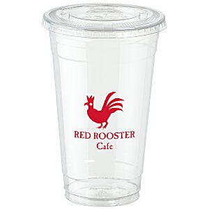 Clear Soft Plastic Cup with Lid - 24 oz. Main Image