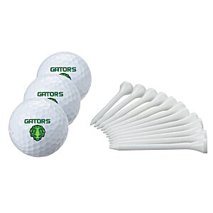 Triple Golf Ball and Tee Clam Pack Main Image