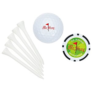 Golf Ball Tee Pack with Poker Chip Main Image