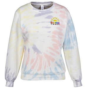 Alternative Washed Terry Throwback Pullover - Ladies' - Tie Dye - Embroidered Main Image