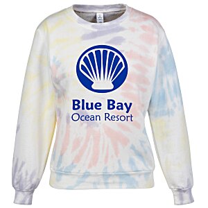 Alternative Washed Terry Throwback Pullover - Ladies' - Tie Dye - Screen Main Image