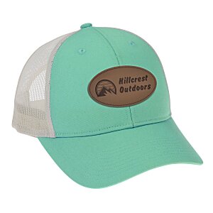 Structured Cotton Twill Trucker Cap - Laser Engraved Patch Main Image