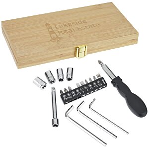 Screwdriver Kit with Bamboo Case Main Image