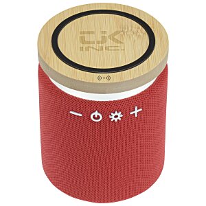 Ultra Sound Speaker with Bamboo Wireless Charger - 24 hr Main Image